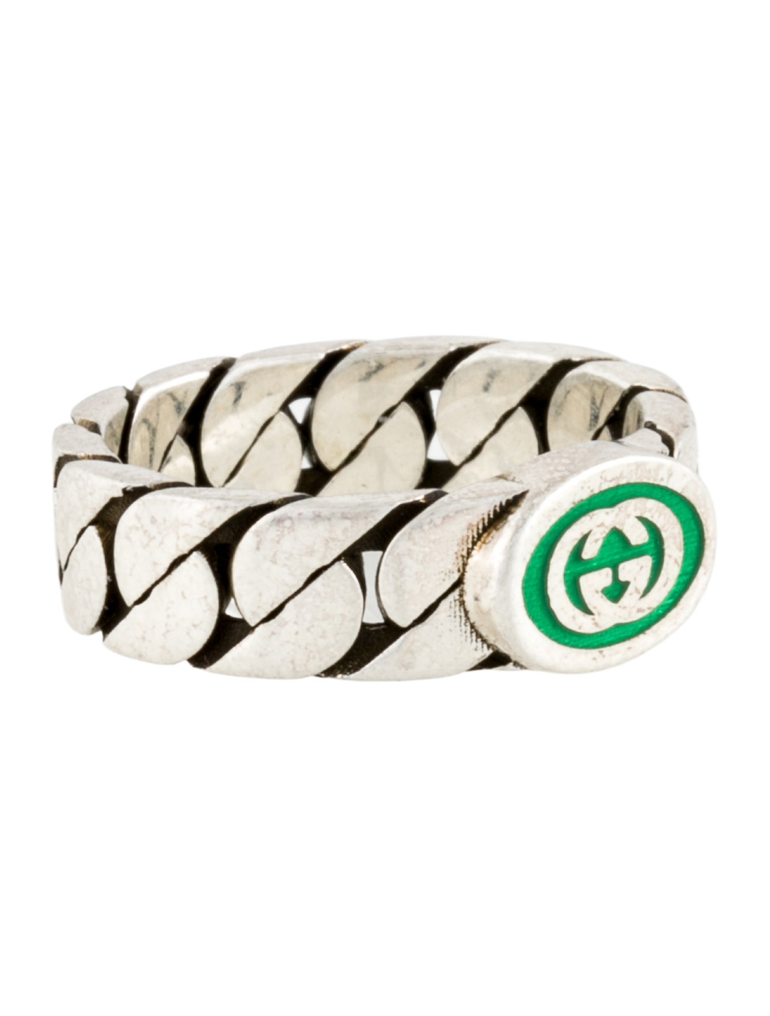 Gucci Enamel Interlocking G Ring